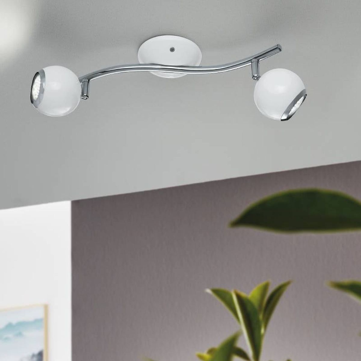 EGLO - Foco Sobrepuesto Bimeda Acero L365 2x3W GU10 incluida LED Cd31002