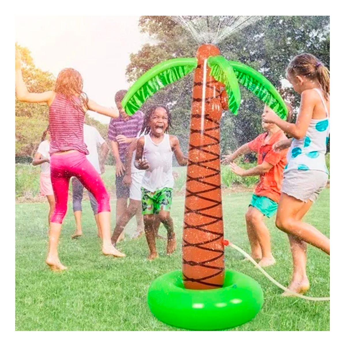 GENERICO - Palmera Inflable Con Rociador De Agua Para Niños
