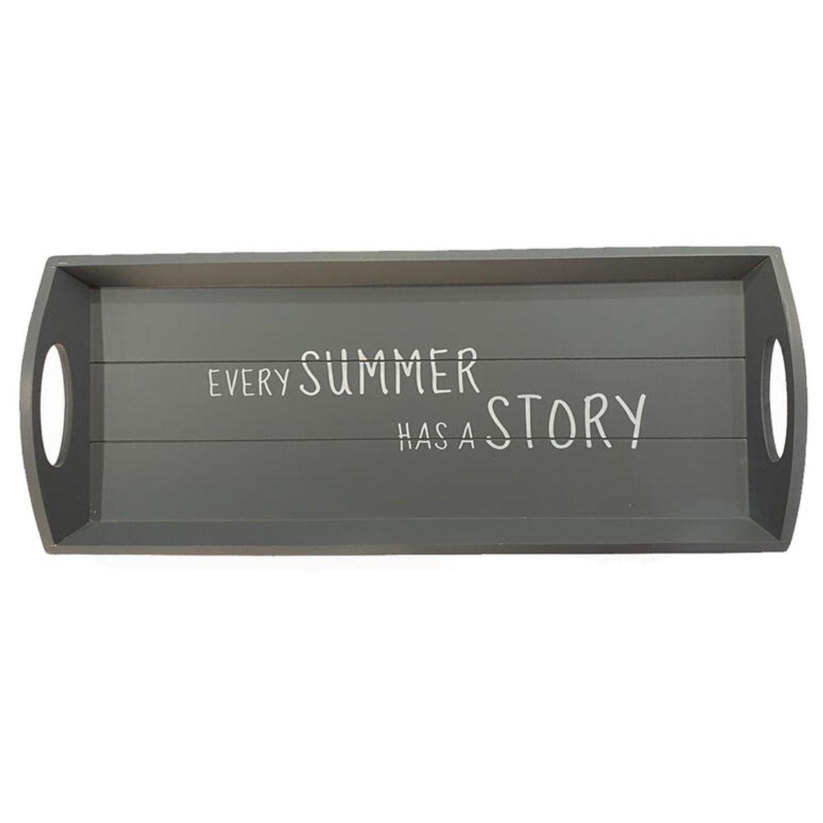 VGO - Bandeja madera gris con leyenda