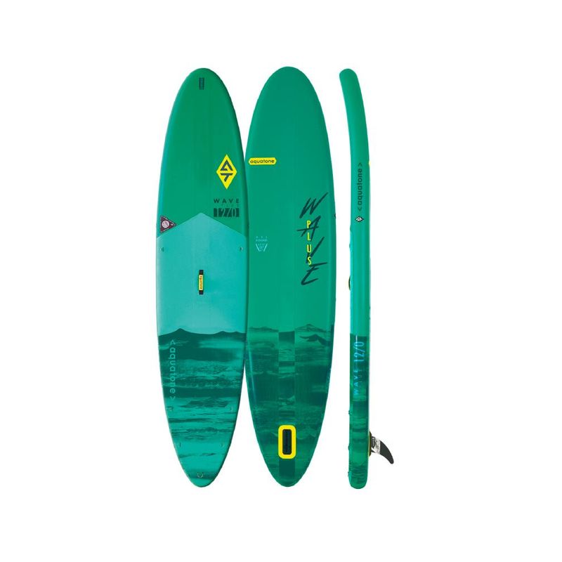 AQUATONE - Tabla Stand Up Paddle Aquatone Wave Plus 12,0" All Round Kit - Verde Arlequín