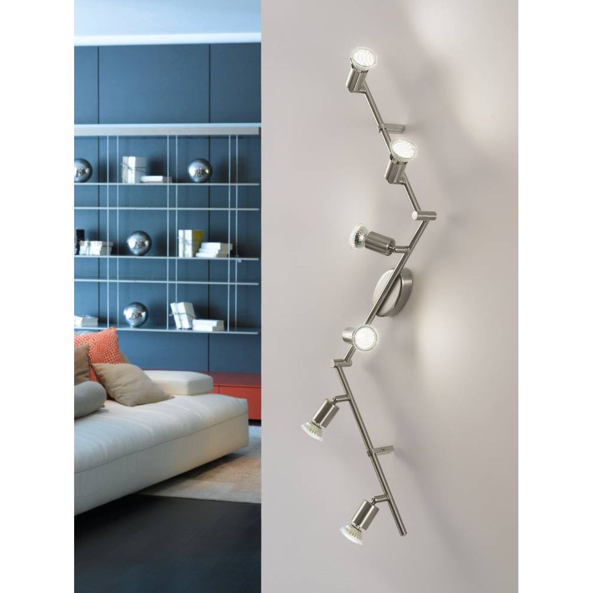 EGLO - Foco Sobrepuesto Buzz-led Acero L1050 6x3W GU10 LED incluida Cd92599