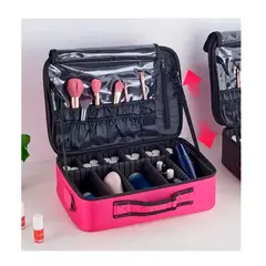 GENERICO - Maleta De Maquillaje De Mano Portatil Fucsia