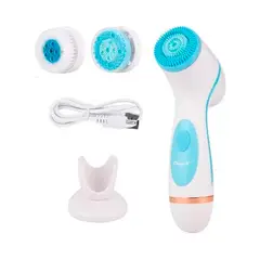 GENERICO - Cepillo Masajeador De Silicona Para Limpieza Facial 3 En 1