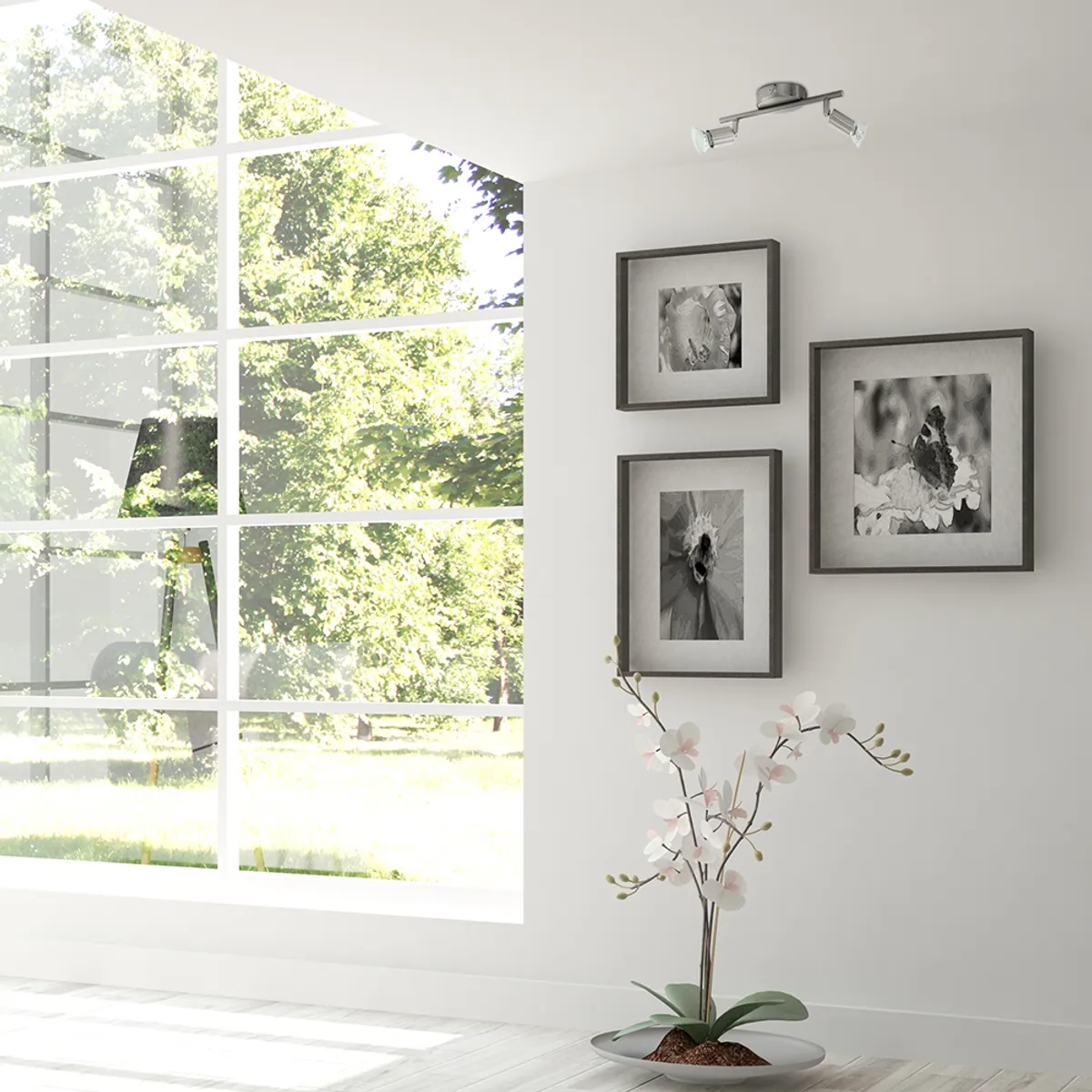 EGLO - Foco Sobrepuesto Buzz Níquel L285 2x3W GU10 LED incluidas Cod92596