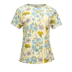 HAKA HONU - Polera Mujer Flora Amarillo