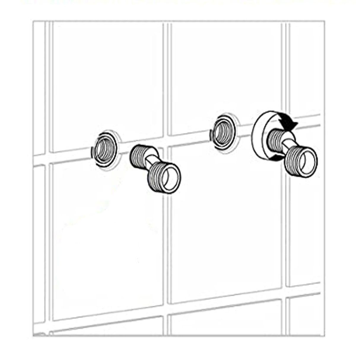 GENERICO - Juego Exentrica Para Monomando Ducha