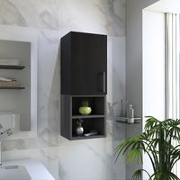 Mueble Auxiliar De Baño Muro - Negro 80.2x30x25 cm