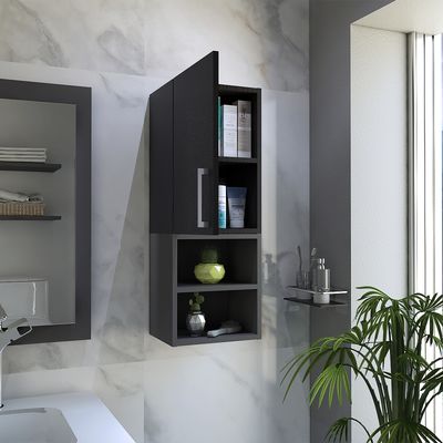 Imagen 2 del producto Mueble Auxiliar De Baño Muro - Negro 80.2x30x25 cm