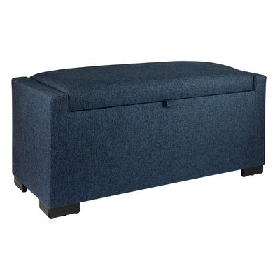 Imagen 2 del producto Banqueta con Baúl Leyzy Azul Omega 40X55X105 cm Máxima Design