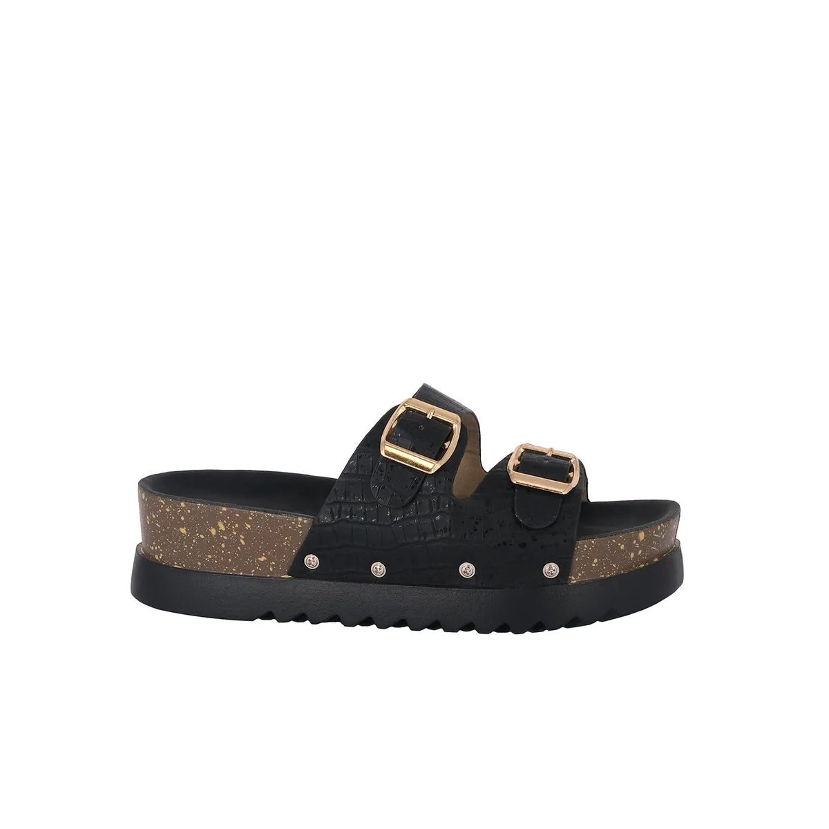 ALQUIMIA - Sandalia Mujer Negro Alder Alquimia