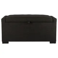 GENERICO - Banqueta con Baúl Leyzy Grafito Delta 40X55X105 cm Máxima Design