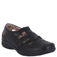 Mocasin Mujer Negro Crisantemo