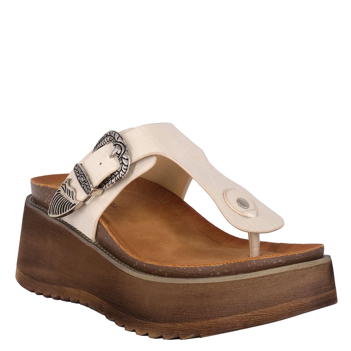 ALQUIMIA - Sandalia Mujer Blanco Plane Alquimia