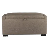 Banqueta con Baúl Leyzy Gris Beige Omega 40X55X105 cm Máxima Design