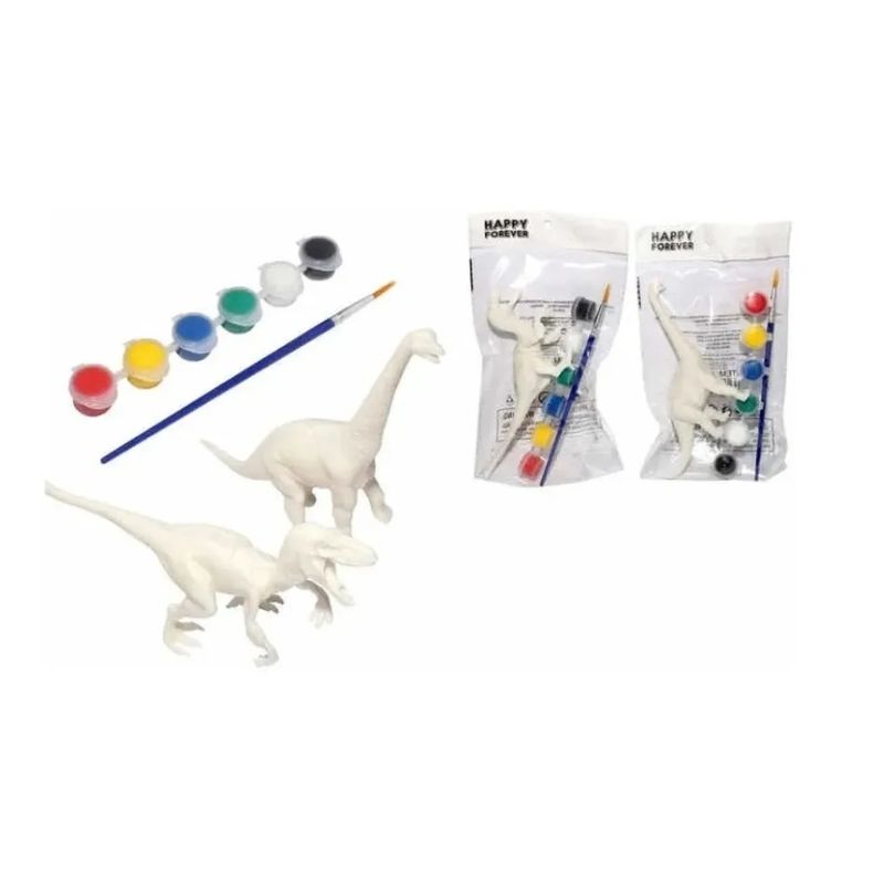 GENERICO - Dinosaurios Para Pintar A Tu Gusto 15cm Aprox Pinturas