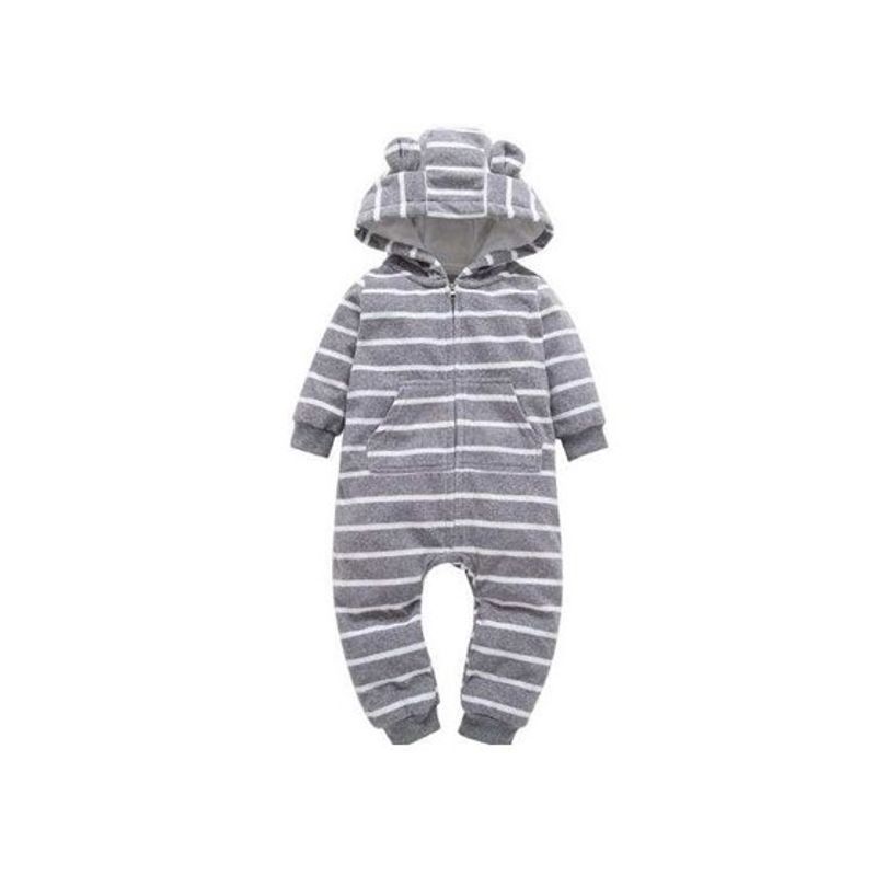 ANGO - Enterito Micropolar Gris rayado