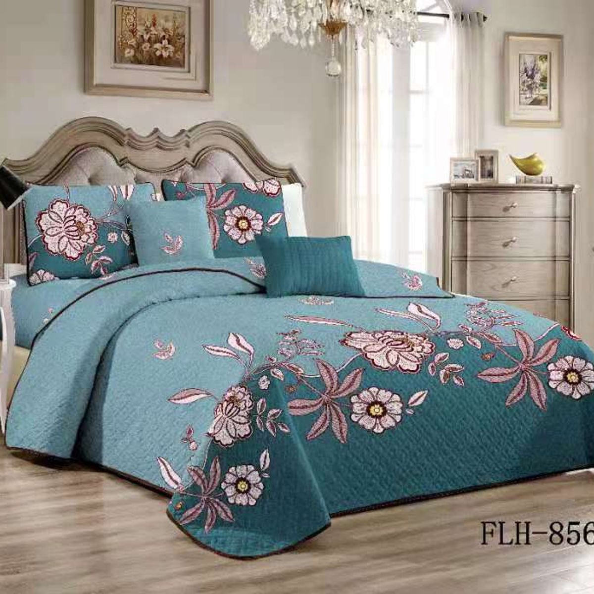 GENERICO - Cobertor de verano tipo Quilt con fundas - 2 Plazas 856