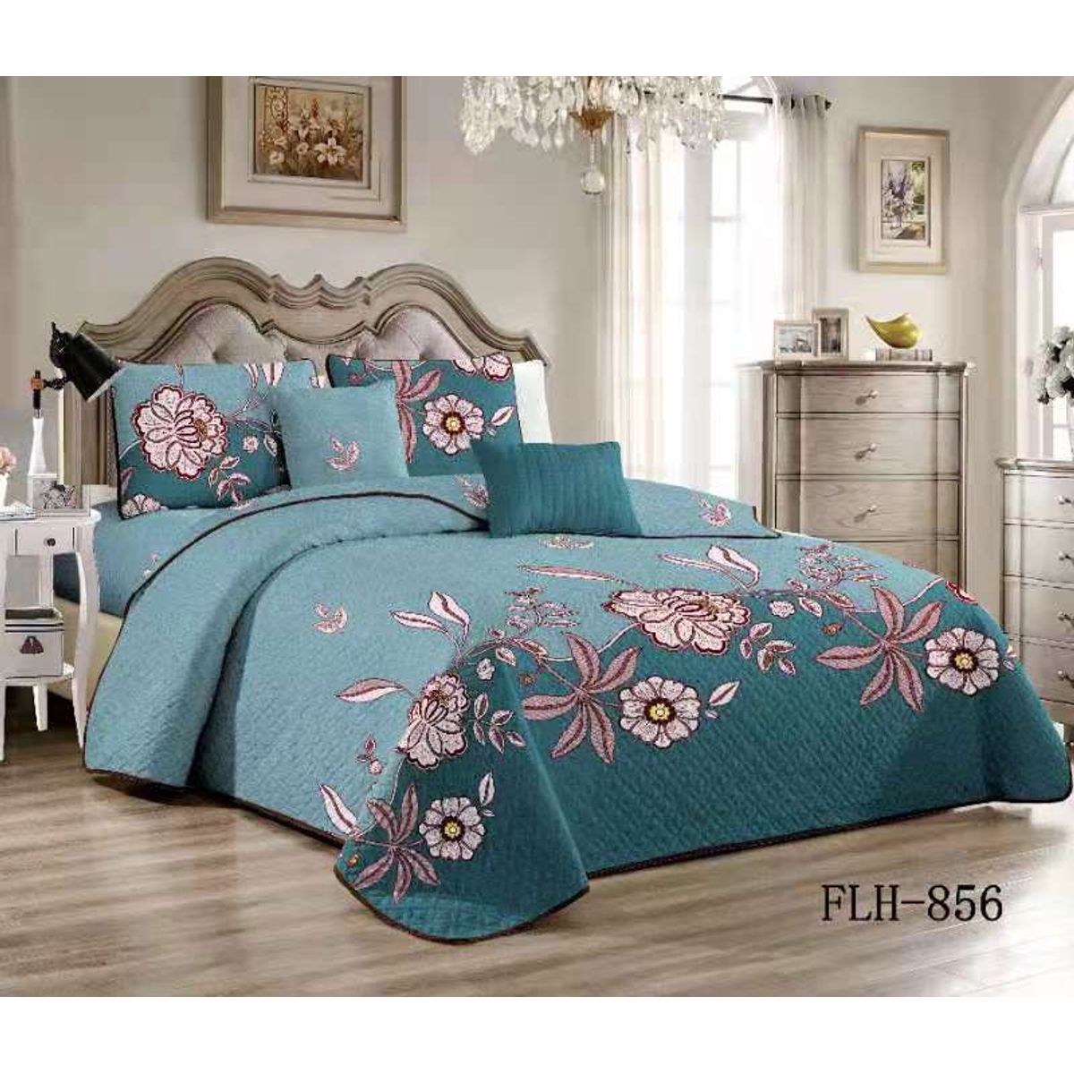 GENERICO - Cobertor de verano tipo Quilt con fundas - 2 Plazas 856