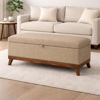 Banqueta con Baúl Incy Beige Omega 120x40x50 cm Máxima Design