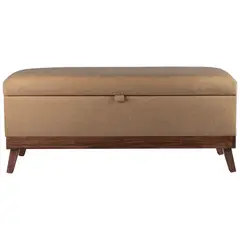 GENERICO - Banqueta con Baúl Incy Beige Omega 120x40x50 cm Máxima Design