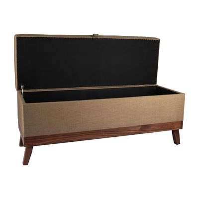 Imagen 2 del producto Banqueta con Baúl Incy Beige Omega 120x40x50 cm Máxima Design