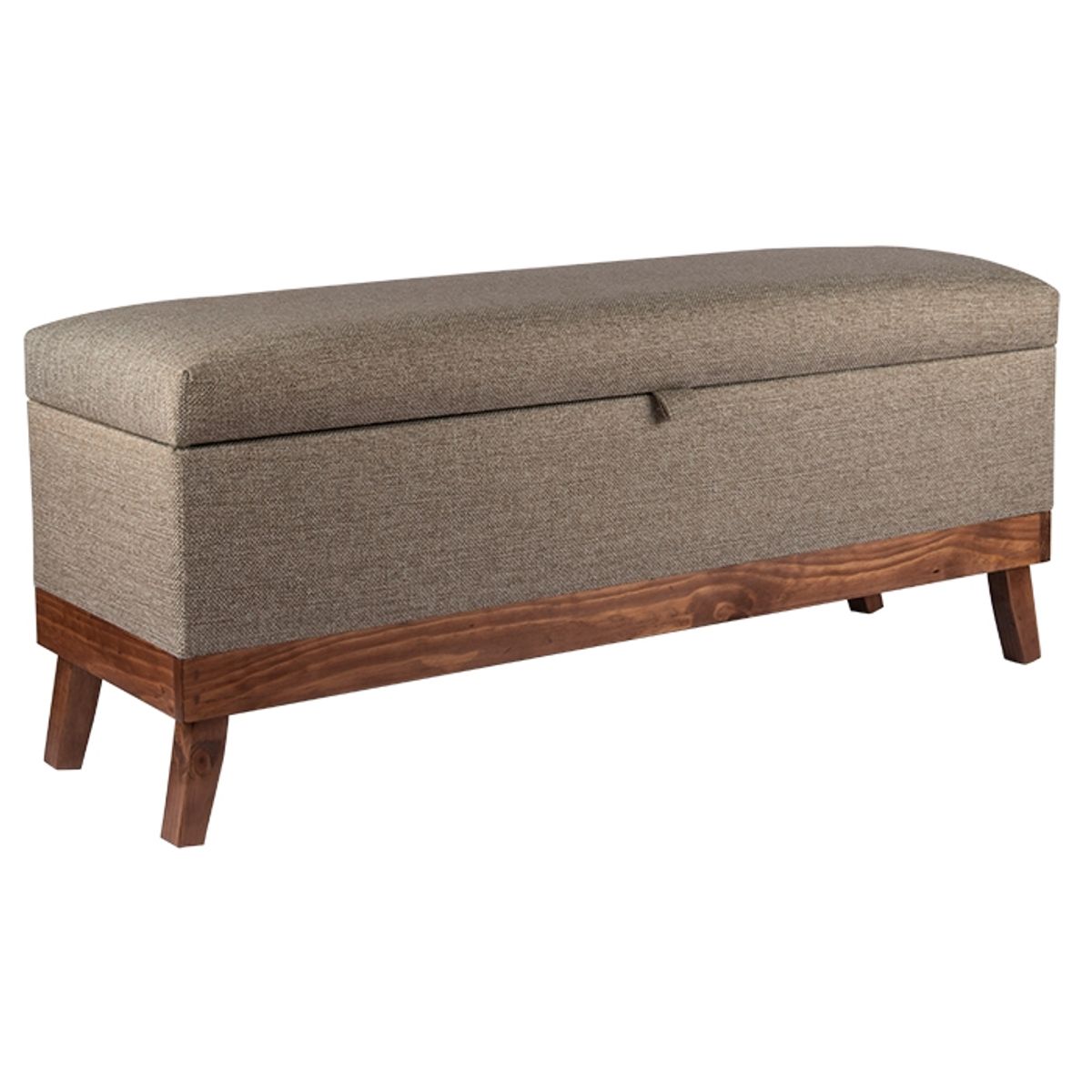 GENERICO - Banqueta con Baúl Incy Gris Beige Omega 120x40x50 cm Máxima Design
