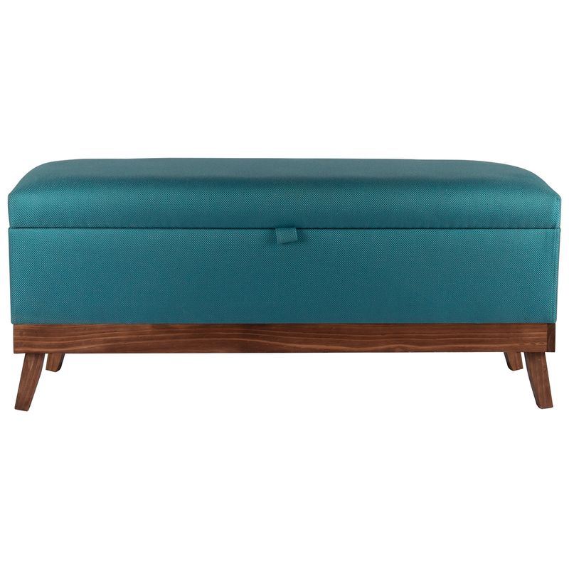 GENERICO - Banqueta con Baúl Incy Turquesa Omega 120x40x50 cm Máxima Design