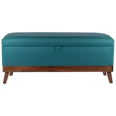 GENERICO - Banqueta con Baúl Incy Turquesa Omega 120x40x50 cm Máxima Design