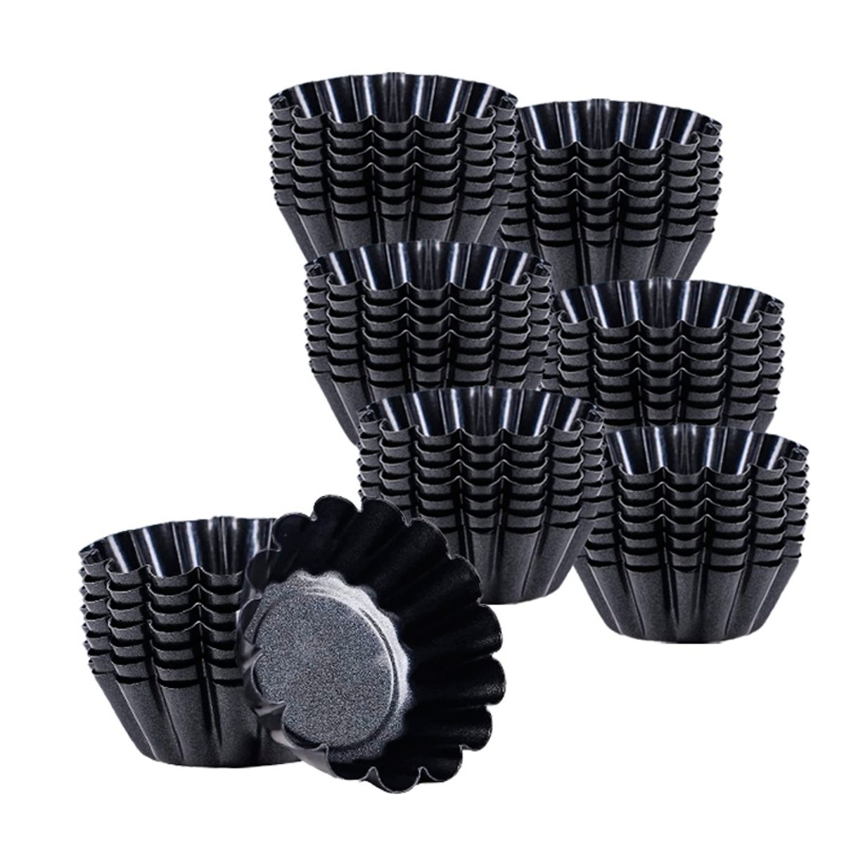 Pasteleria - Pack 48 Molde Mini Tartaleta Tarta Moldes Para Reposteria