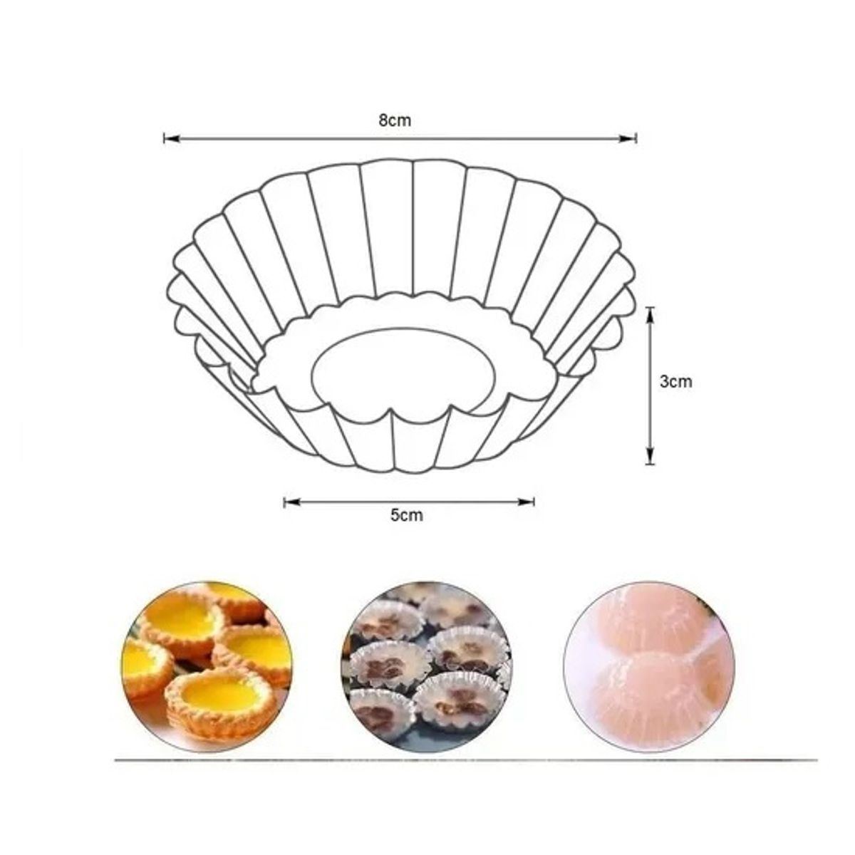 Pasteleria - Pack 48 Molde Mini Tartaleta Tarta Moldes Para Reposteria