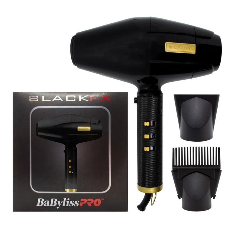 BABYLISS PRO - Secador de pelo Babyliss Pro Black FX barberia 2000w Italia