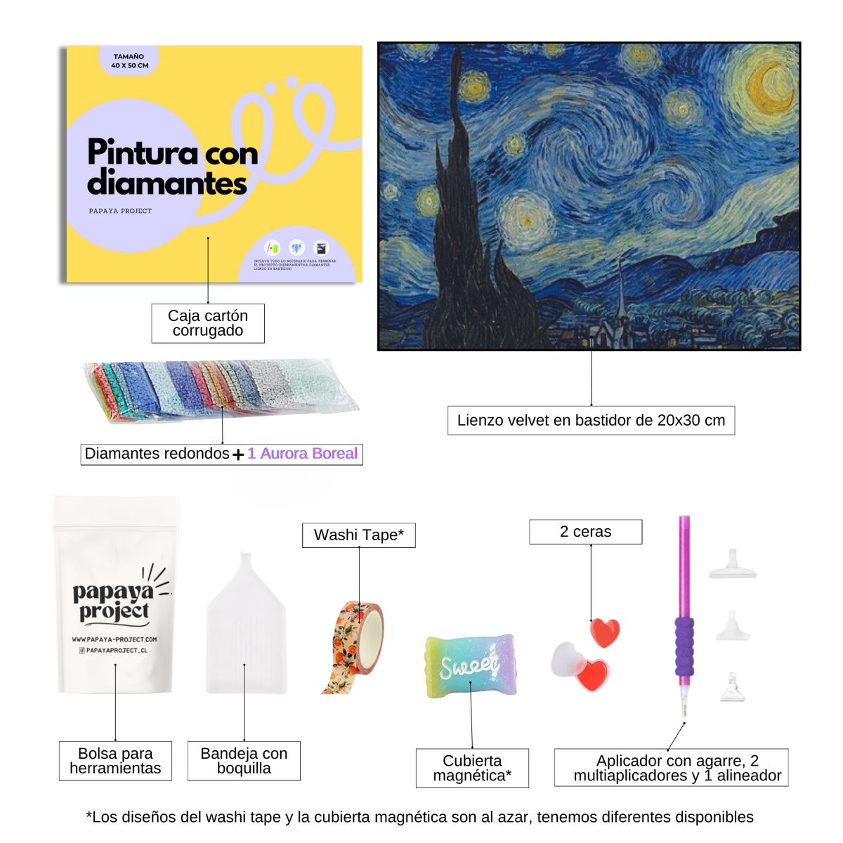 GENERICO - Pintura con diamantes 20x30cm en bastidor 34 Diamond panting