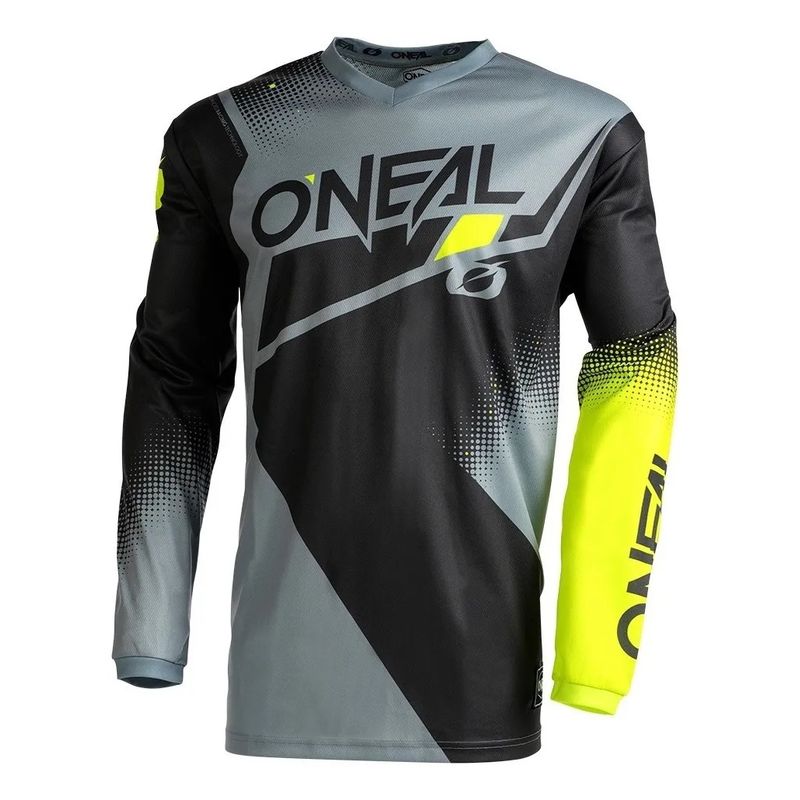 O'NEAL - Polera Moto Bicicleta Oneal Element Racewear Negro/gris            (XL).