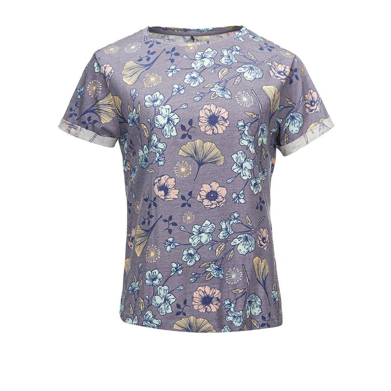 HAKA HONU - Polera Mujer Flora Morado Haka Honu