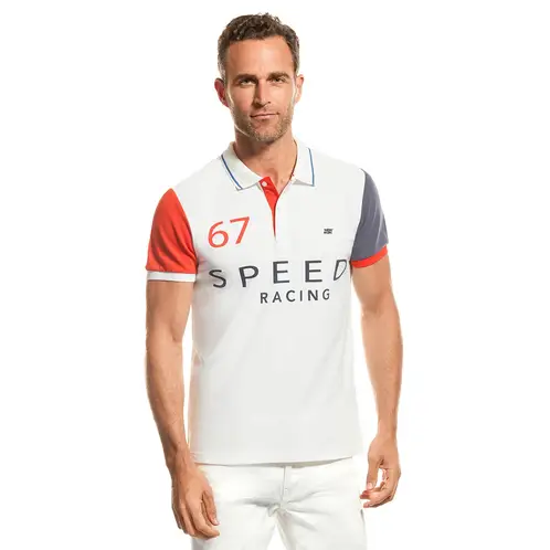 NEW MAN - Polera Polo Quique Blanco New Man_.