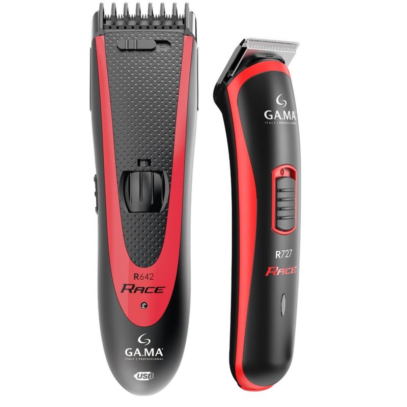 GAMA - Pack Cortapelos Gama M Race R647 Clipper y Trimmer USB