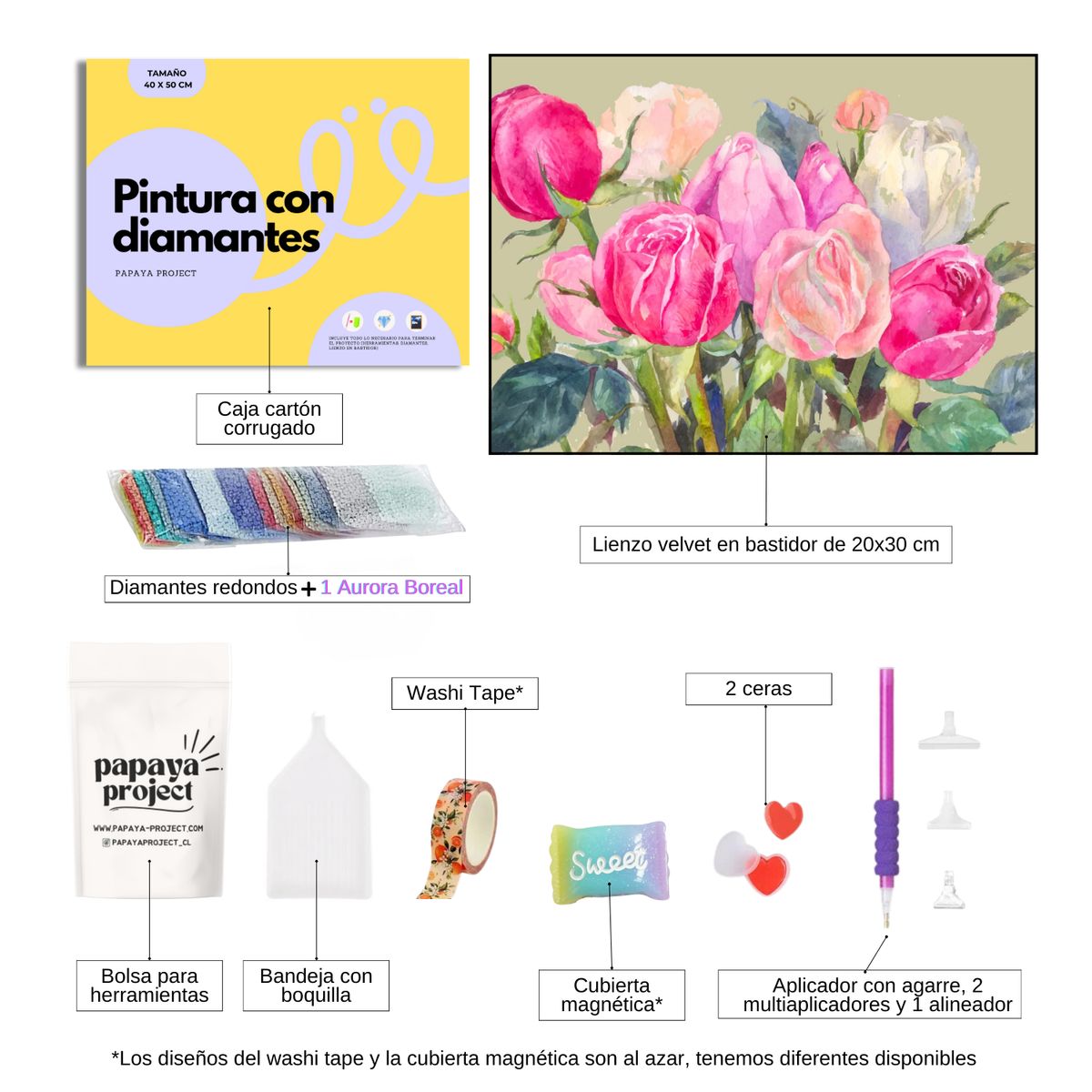 GENERICO - Pintura con diamantes 20x30cm en bastidor 20 Diamond panting