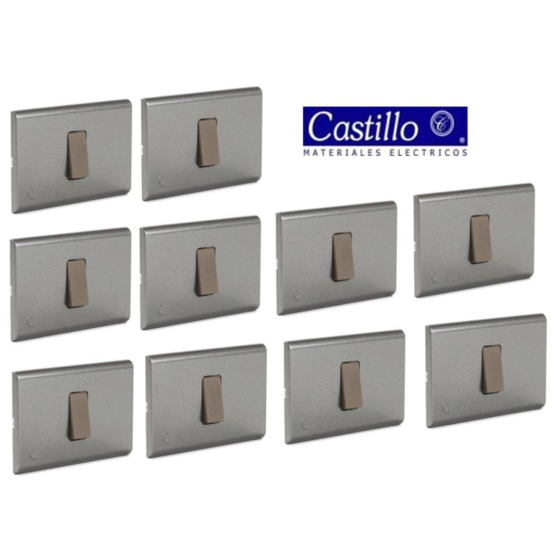 INDUSTRIA CASTILLO LTDA - Pack 10 un. Interruptor Simple Embutido  INDUSTRIA CASTILLO
