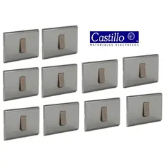 INDUSTRIA CASTILLO LTDA - Pack 10 un. Interruptor Simple Embutido INDUSTRIA CASTILLO