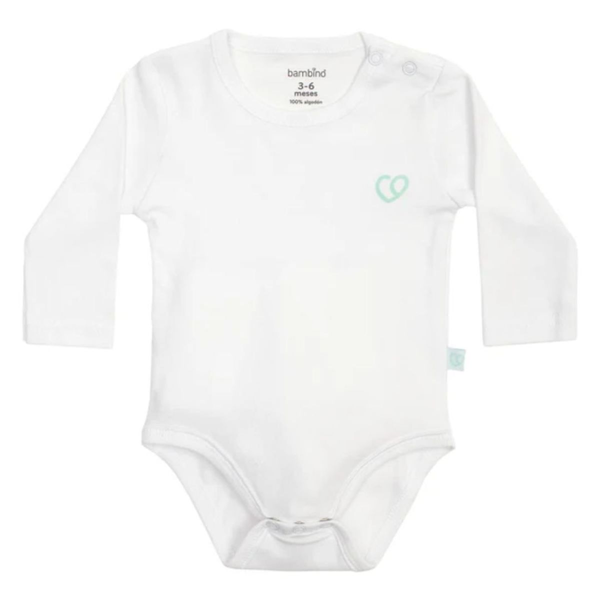 BAMBINO - Set 3 bodys blancos manga larga para bebé