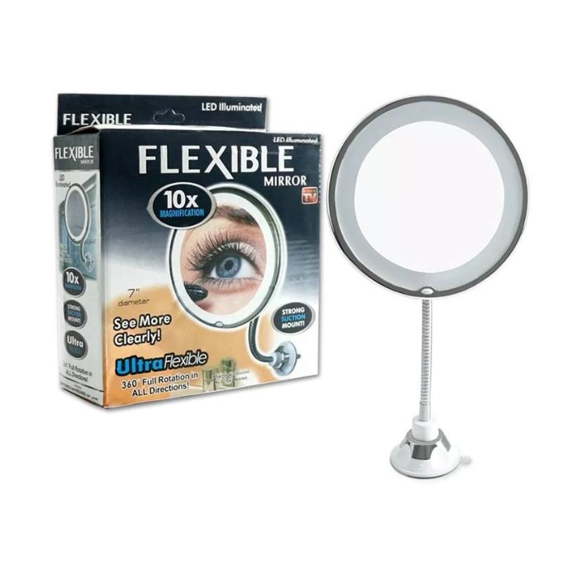 GENERICO - Espejo De Maquillaje Con Aumento X10 Espejo Con Luz Led