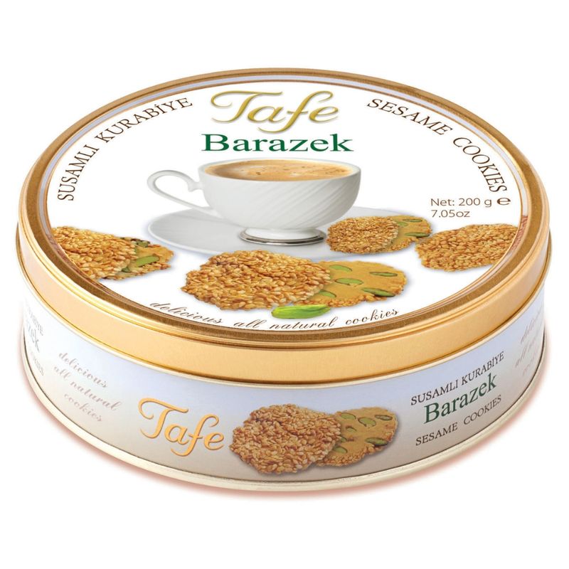 TAFE - Barazek Galletas Árabes cubiertas de Sésamo y Pistacho 200 g