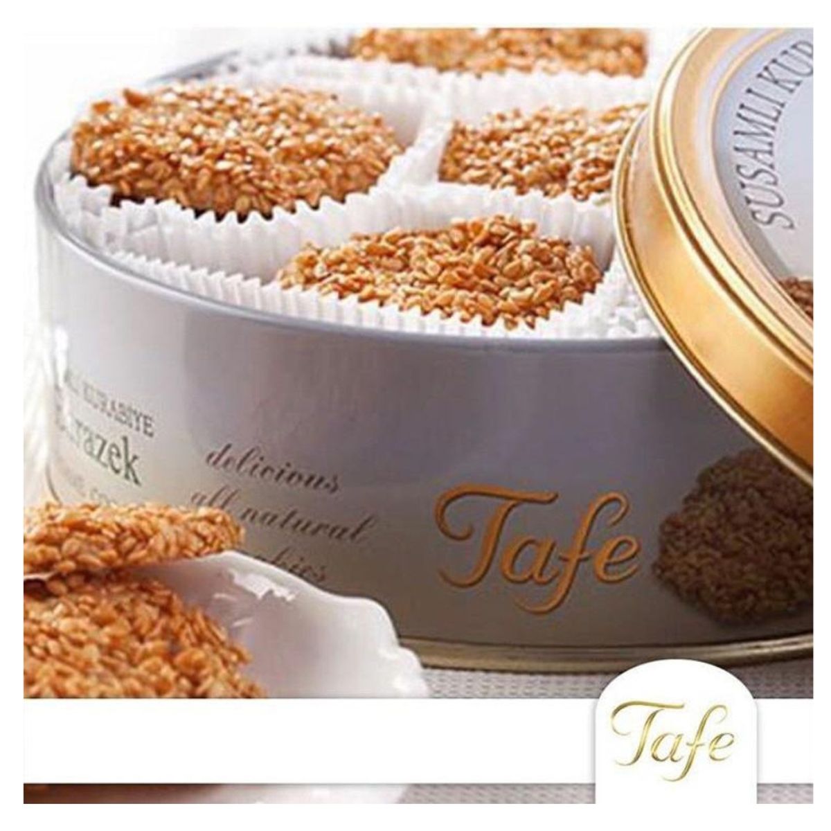 TAFE - Barazek Galletas Árabes cubiertas de Sésamo y Pistacho 200 g