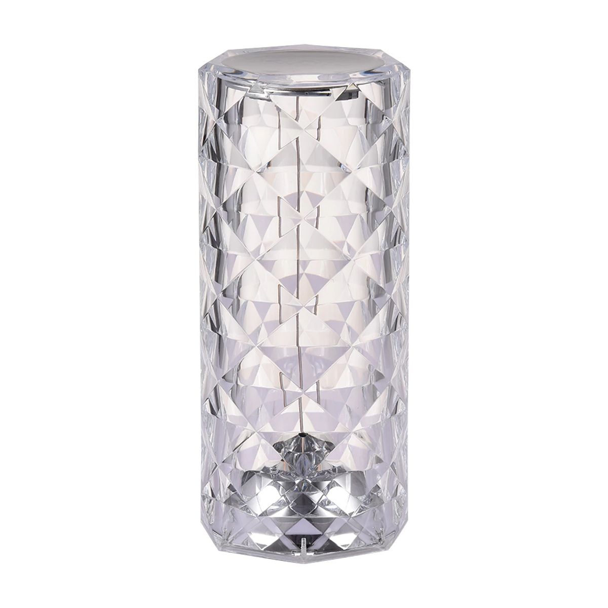 GENERICO - Lampara Cristal Mesa Lampara Decorativa Táctil 3 Colores Usb