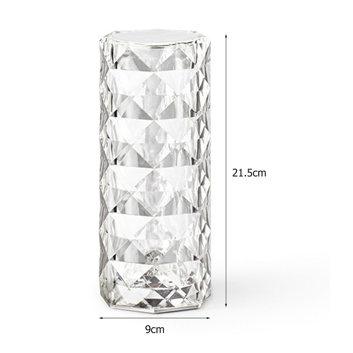 GENERICO - Lampara Cristal Mesa Lampara Decorativa Táctil 3 Colores Usb