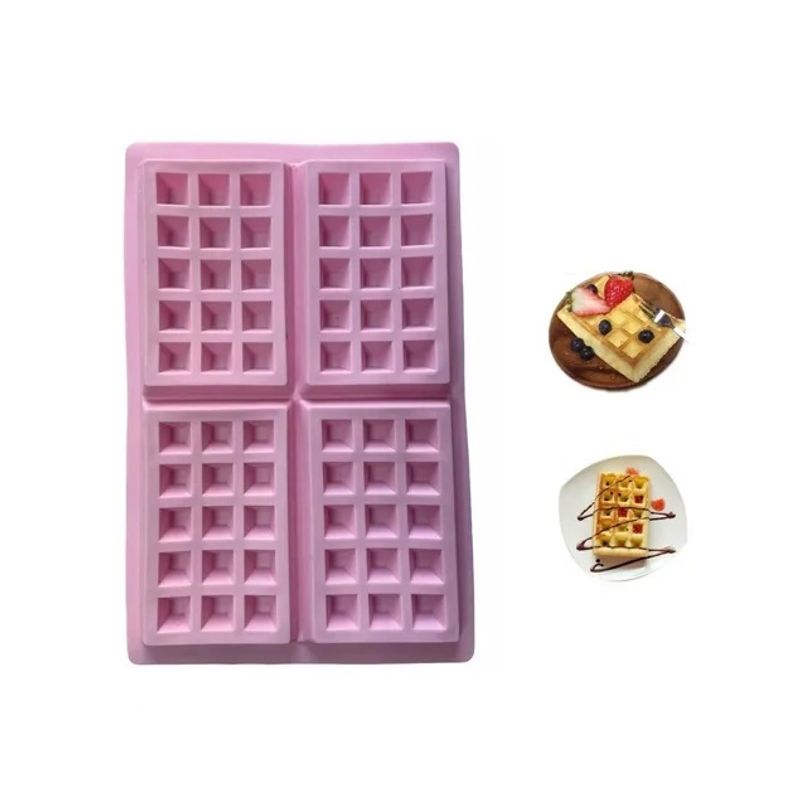 GENERICO - Molde De Silicona Waffle Moldes Silicona Waffle Molde Waffle