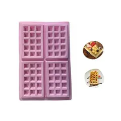 GENERICO - Molde De Silicona Waffle Moldes Silicona Waffle Molde Waffle