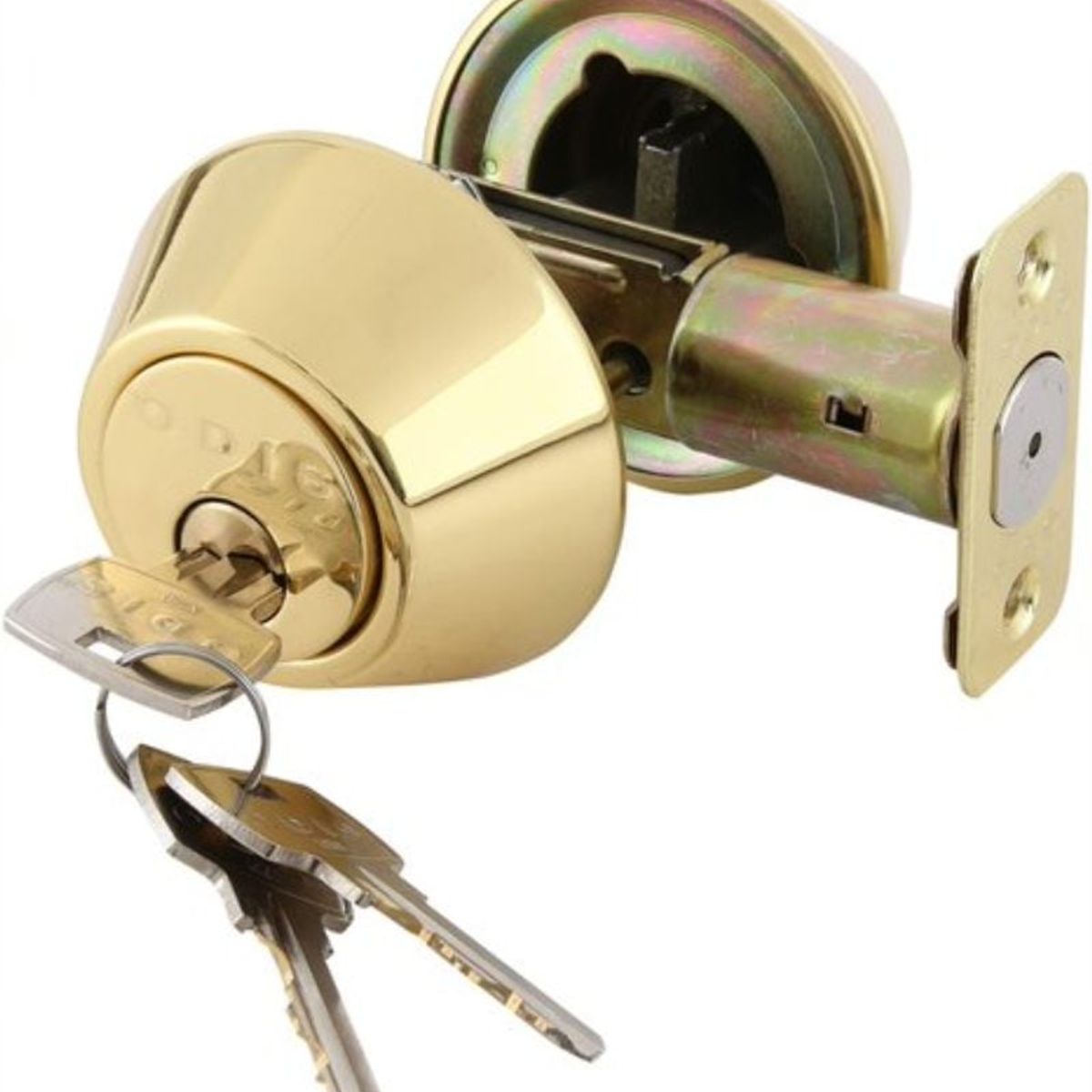 ODIS - Cerrojo Cilindrico Odis 501 Llave-Seguro - Bronce Pulido