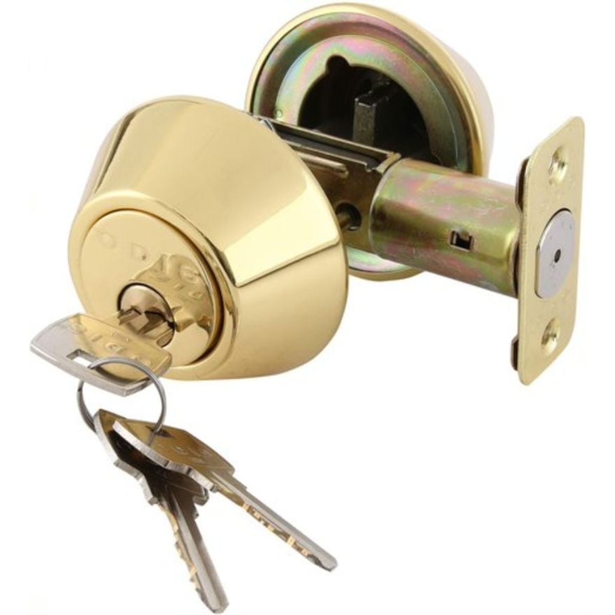 ODIS - Cerrojo Cilindrico Odis 501 Llave-Seguro - Bronce Pulido