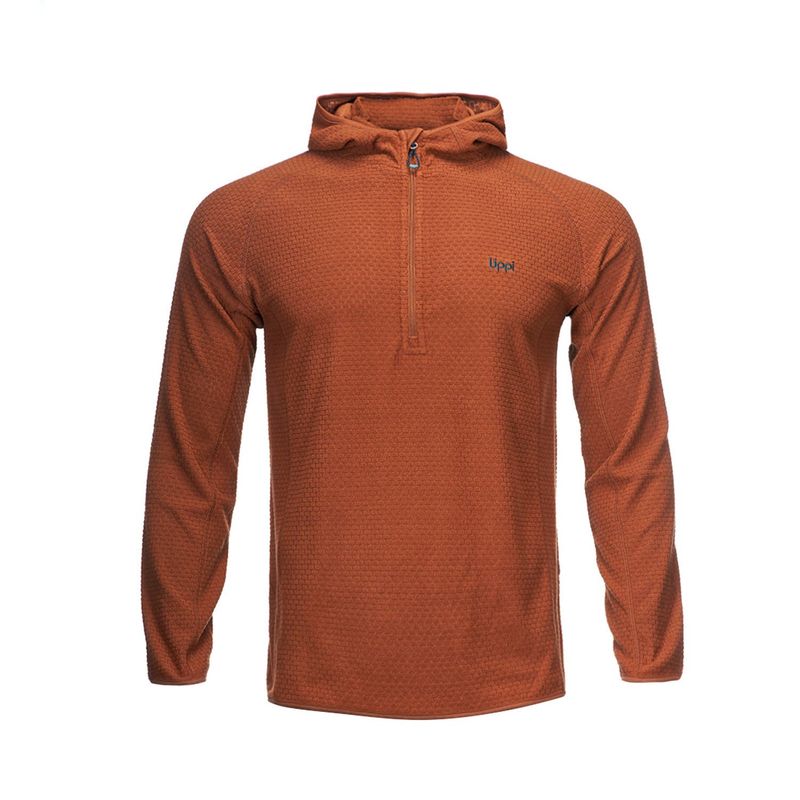 LIPPI - Poleron Hombre Jacaranda Nano-F 14 Zip Hoody Terracota Lippi